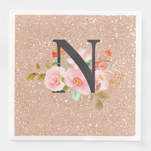 Serviette En Papier Lettre N (Devant)