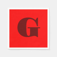 LETTRE ROUTE FROIDE MODÈLE MONogramme | Rouge