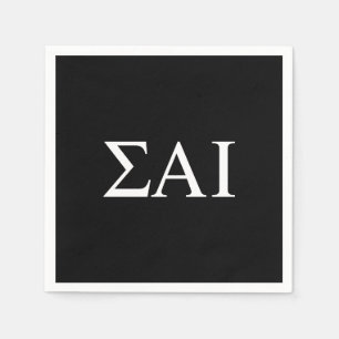 Serviette En Papier Lettres grecques Sigma Alpha Iota