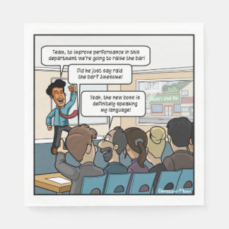 Serviette En Papier Levez le bar Funny Party Napkins