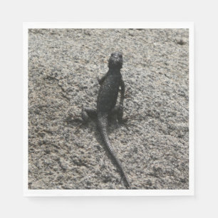 Serviette En Papier Lézard noir