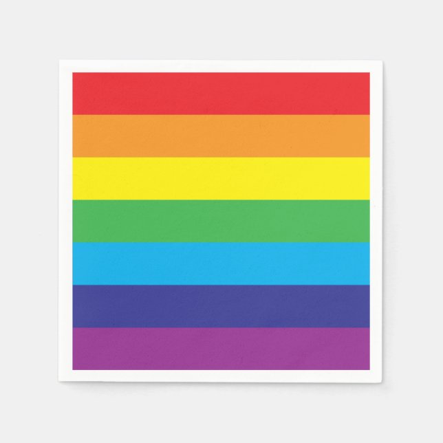 Serviette En Papier Lgbt Rainbow Stripes Lgbt (Devant)