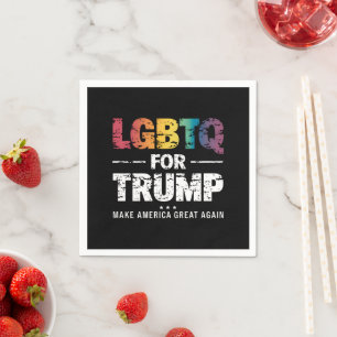 SERVIETTE EN PAPIER LGBTQ POUR TRUMP GAY LESBIENNE POUR TRUMP 2024