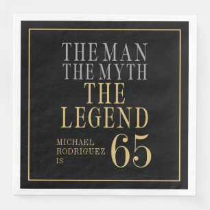 Serviette En Papier L'Homme La Légende 65e Anniversaire