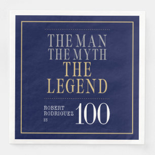 Serviette En Papier L'Homme La Légende Le Mythe 100e Anniversaire