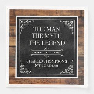 Serviette En Papier L'Homme La Légende Le Mythe 70e Anniversaire