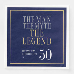 Serviette En Papier L'Homme Le Mythe La Légende 50e anniversaire