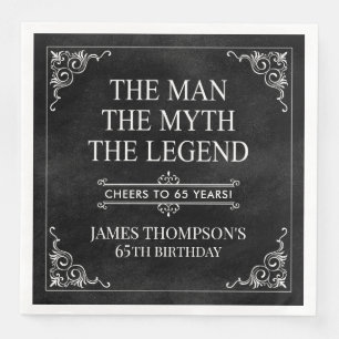 Serviette En Papier L'Homme Le Mythe La Légende 65ème Anniversaire Noi