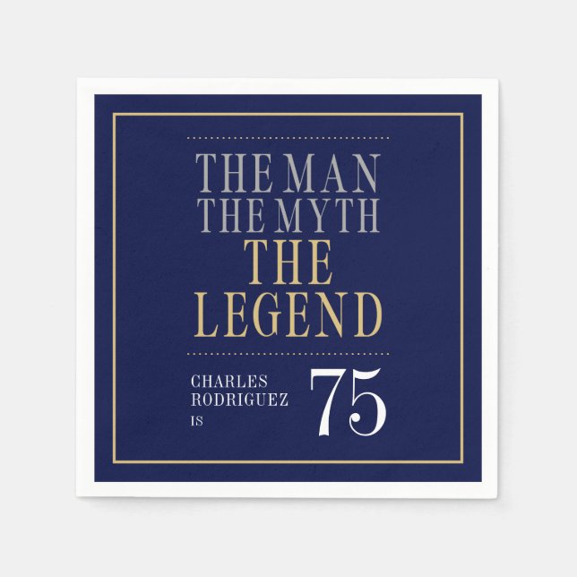 Serviette En Papier L'Homme Le Mythe La Légende 75e anniversaire (Devant)
