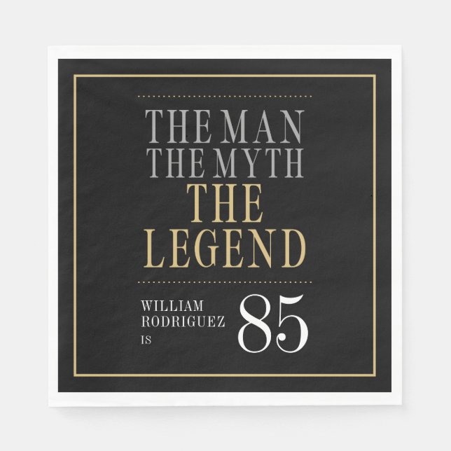 Serviette En Papier L'Homme Le Mythe La Légende 85e anniversaire (Devant)