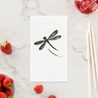 Libellule Pinceau à Encre – Art Insecte Minimalist