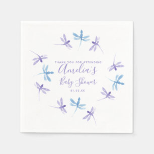 Serviette En Papier Libellules Peinture Manuelle Baby Shower 