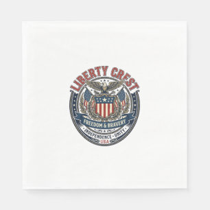Serviette En Papier Liberty Crest Patriotique Patriotique Héraldique B