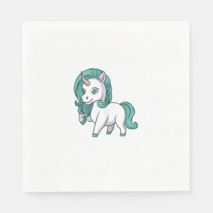 Serviette En Papier Licorne avec Crinière à l'Essence Mignon Design de