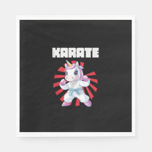 Serviette En Papier Licorne de karaté mignonne Karaté arts martiaux ja
