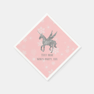 Serviette En Papier licorne magique, licorne argent, tendance