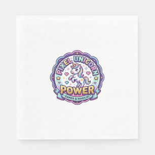 Serviette En Papier Licorne Pixel Licorne Puissance VÊTEMENTS PRÊT POD