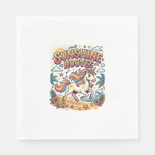 Serviette En Papier Licorne Sunshine Sabots Autocollant Commercial et 