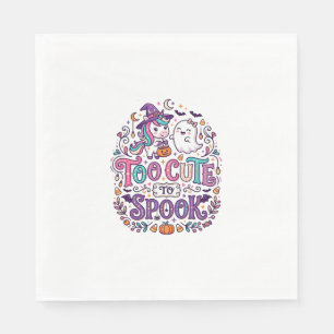 Serviette En Papier Licorne trop mignonne pour effrayer l'art coloré d