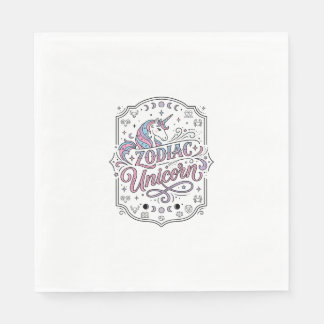 Serviette En Papier Licorne Zodiaque Licorne Drôle Cadeau Mignon Conce