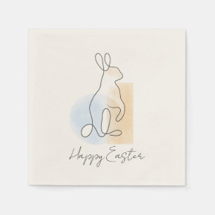 Serviette En Papier Ligne de lapin moderne dessin serviettes de Pâques