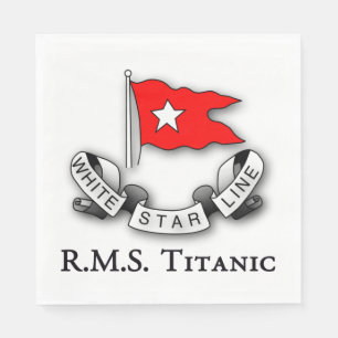 Serviette En Papier Ligne d'étoile blanche Titanic RMS