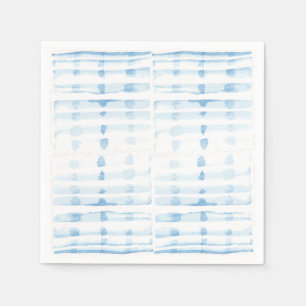 Serviette En Papier Lignes bleu Indigo doux sur un arrière - plan aqua
