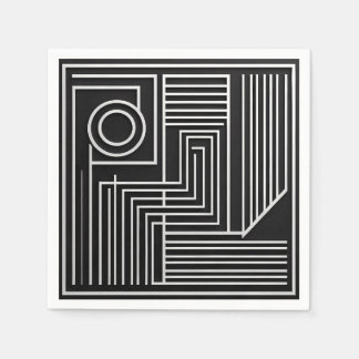 Serviette En Papier Lignes d'orbite structurées