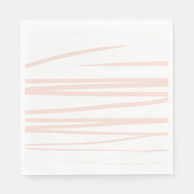 Serviette En Papier Lignes rose vif modernes Art Abstrait (Devant)