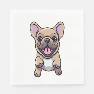 Serviette En Papier Lilac French Bulldog 9