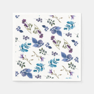 Serviette En Papier Lilas Lavande Iris Violet Floral Chic Printanier