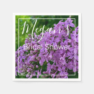 Serviette En Papier Lilas violet romantique élégant violet photo flora
