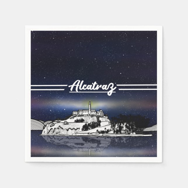 Serviette En Papier L'île d'Alcatraz (Devant)