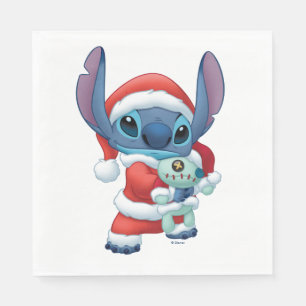 Serviette En Papier Lilo et Stitch  Stitch du Père Noël