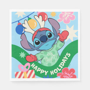 Serviette En Papier Lilo et Stitch Stitch Happy Holidays