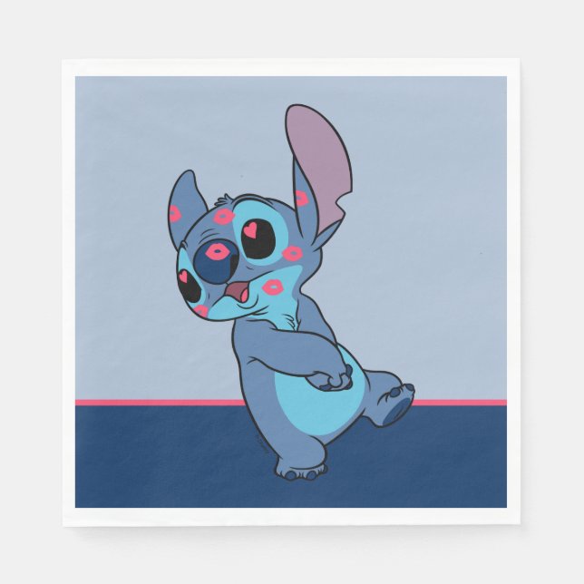 Serviette En Papier Lilo & Stitch | Stitch Valentine Kisses (Devant)