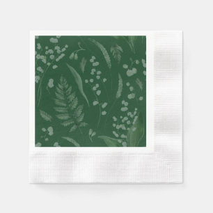 Serviette En Papier Lily de Vallée avec des fougères    Dk Vert non pe