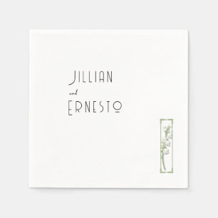 Serviette En Papier Lily de Valley    Image couleur v1 personnalisée