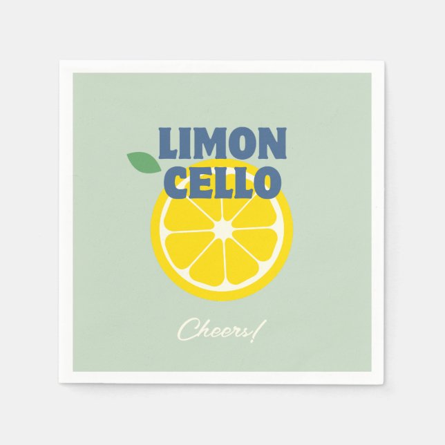 Serviette En Papier Limoncello Liquor Menthe Moderne Maison (Devant)