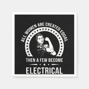 Serviette En Papier L'Ingénieur Électrique Pour Femmes Est Créé Égalem