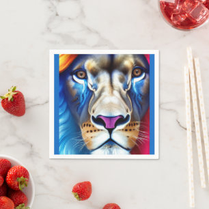 Serviette En Papier Lion