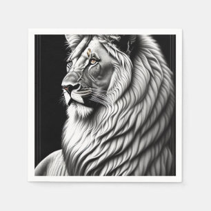 Serviette En Papier Lion Drawing Painting Art