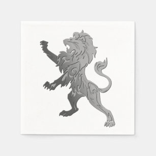 Serviette En Papier Lion royal d'argent