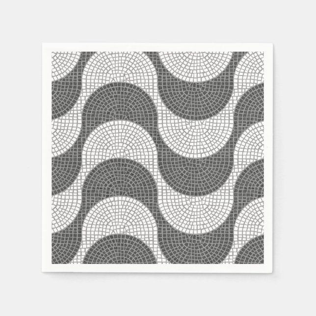 Serviette En Papier Lisbonne Rossio calçada pavé portugais (Devant)