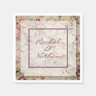 Serviette En Papier Lit Rose Mariage serviettes