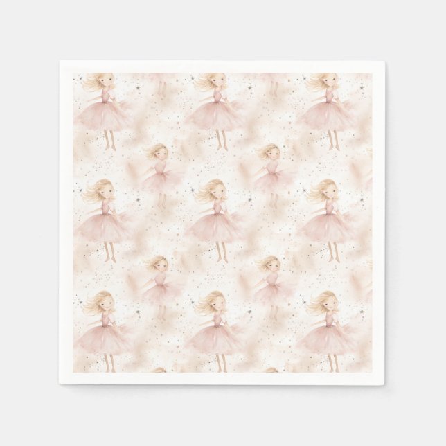 Serviette En Papier Little Ballerina #10 - Blonde Girl (Devant)