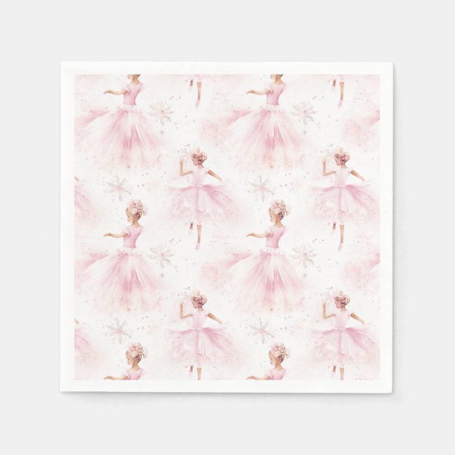Serviette En Papier Little Ballerina #1 - Black Girl (Devant)
