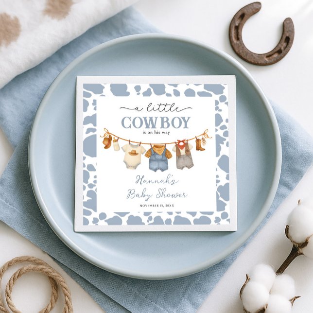 Serviette En Papier Little Cowboy Western Baby Shower (Créateur téléchargé)