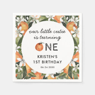 Serviette En Papier Little Cutie Fête Son 1Er Anniversaire