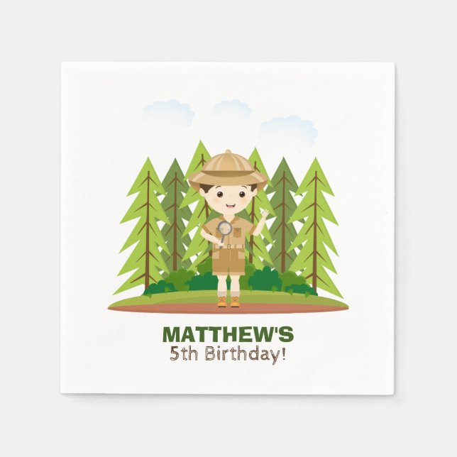 Serviette En Papier Little Explorer (Devant)